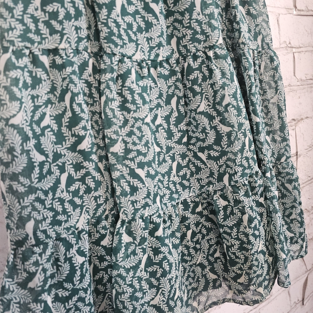 Mossimo Supply Co Green Sleeveless V-neck Sundress - Picture 6 of 11